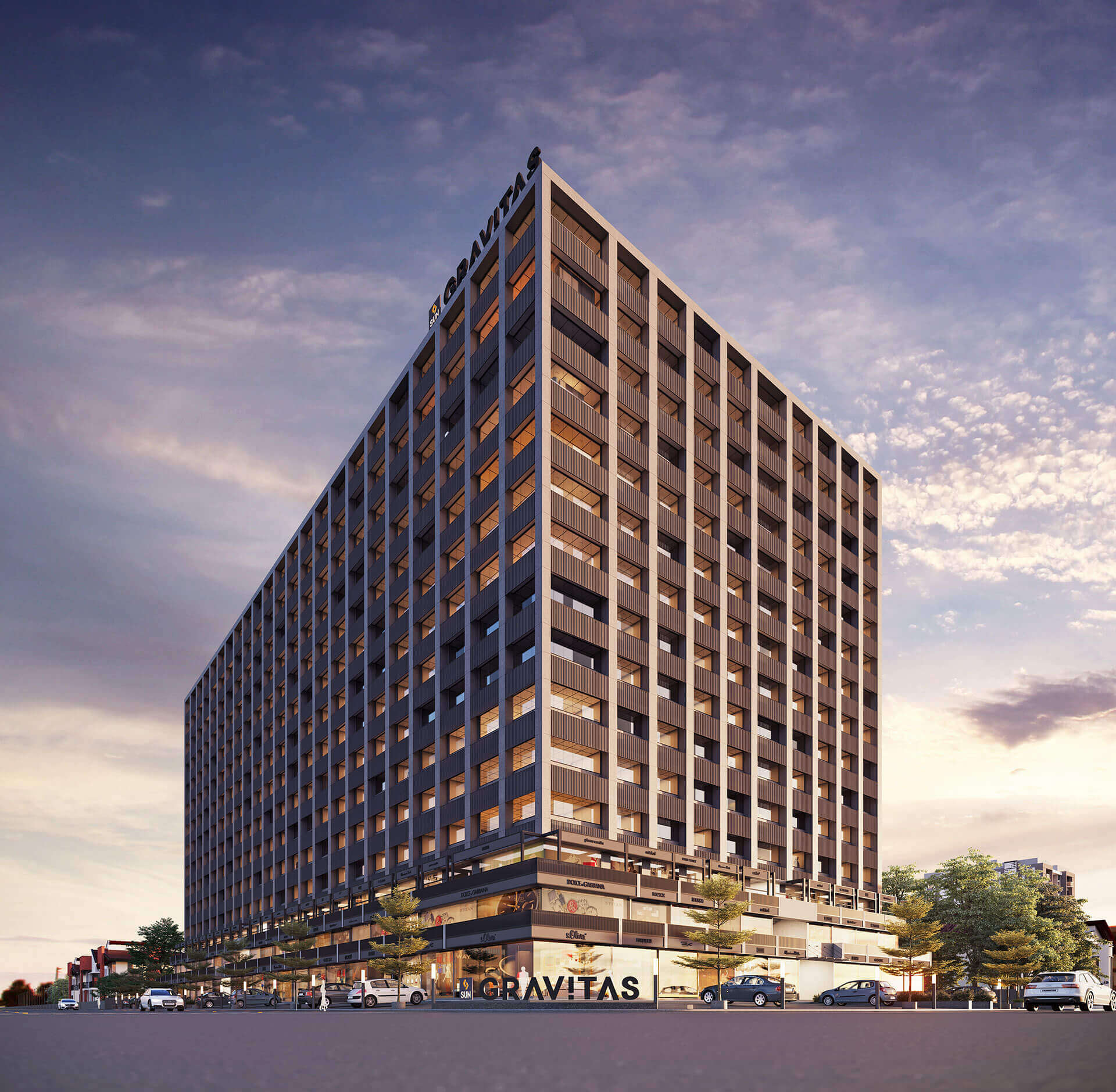 Commercial Space & Office of Sun Gravitas at Shyamal